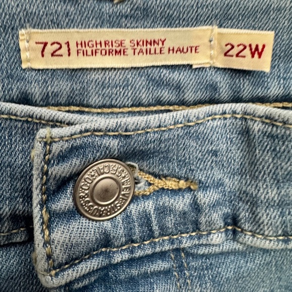 Levi's 721 High Rise Skinny Filiforme Jeans - Picture 3 of 8
